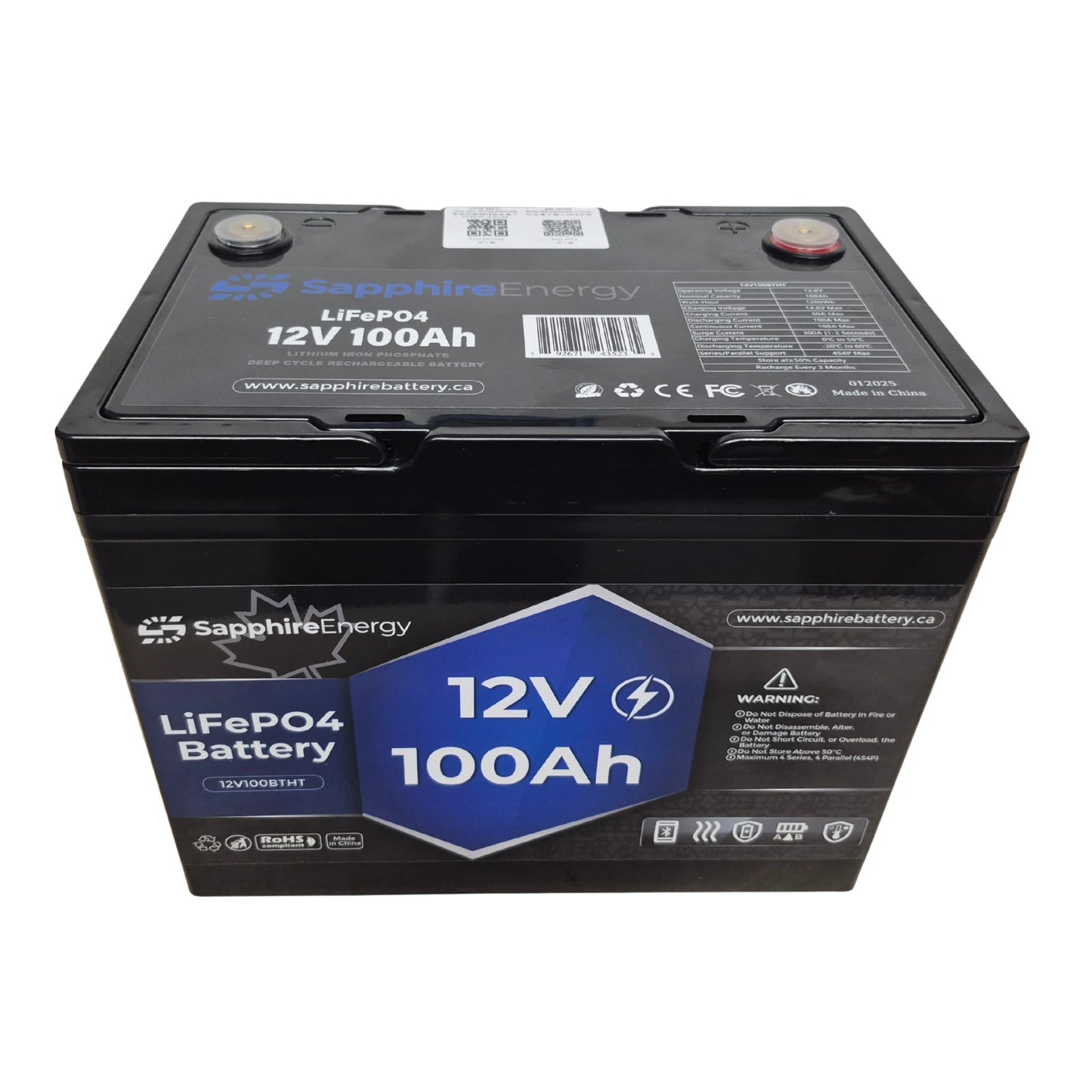 12V 100Ah Self Heating w/ Bluetooth