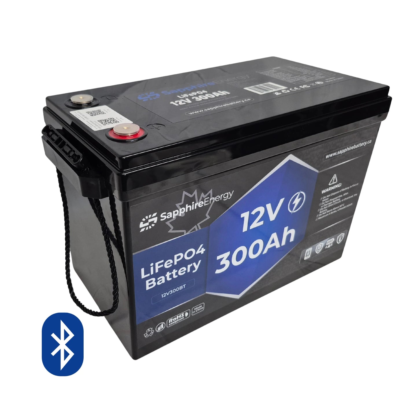 12V 300Ah Bluetooth 5.0 LiFePO4 Battery