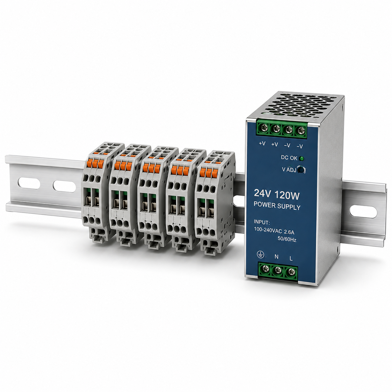 Slotted 35mm Aluminum DIN Rail