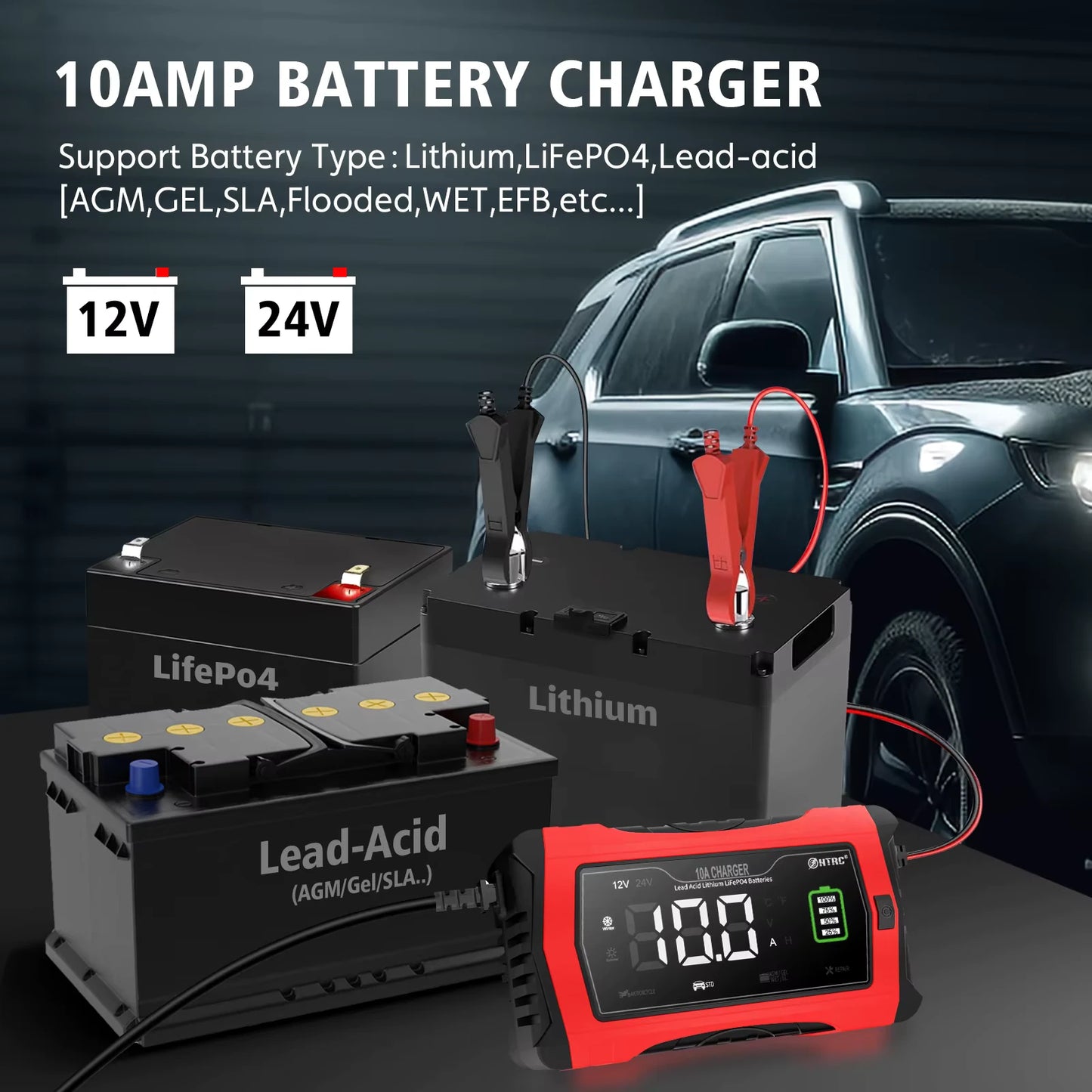10A SMART Battery Charger
