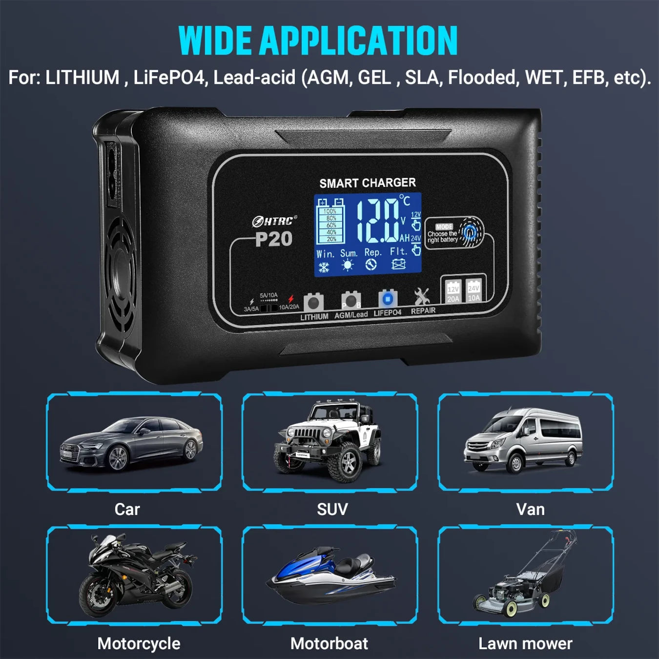 20A SMART Battery Charger