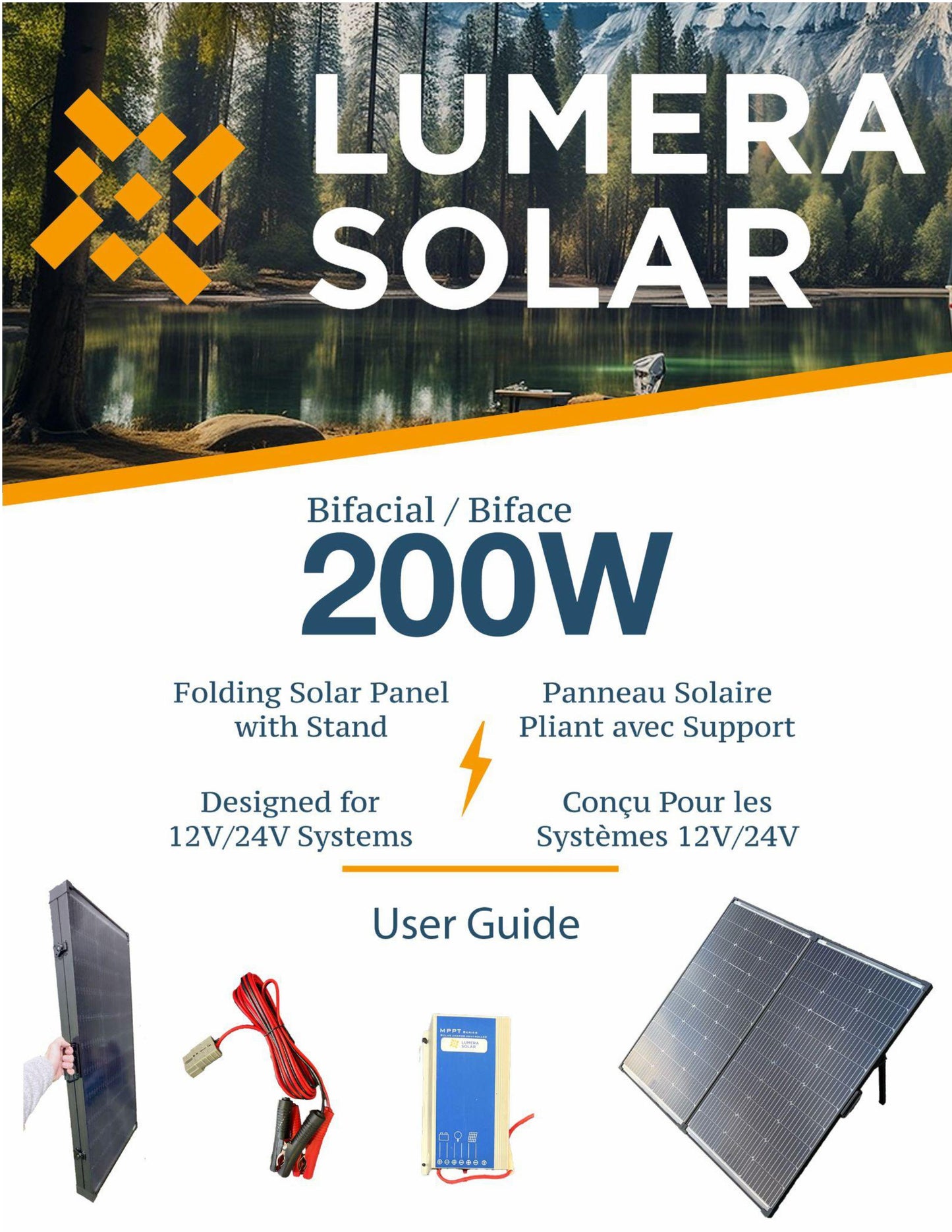 200 Watt Folding Solar Panel Kit
