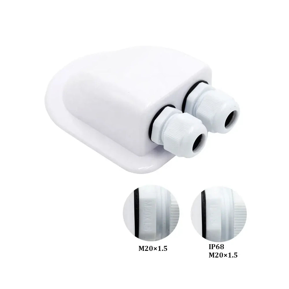 Solar Cable Entry w/ Cable Glands White