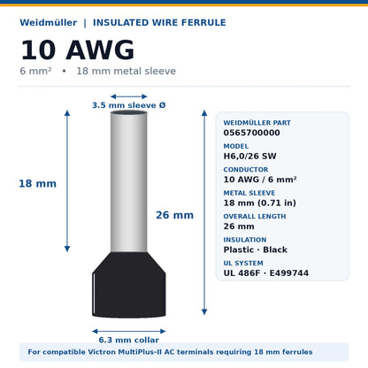 Wire Ferrules - Insulated Tinned Copper