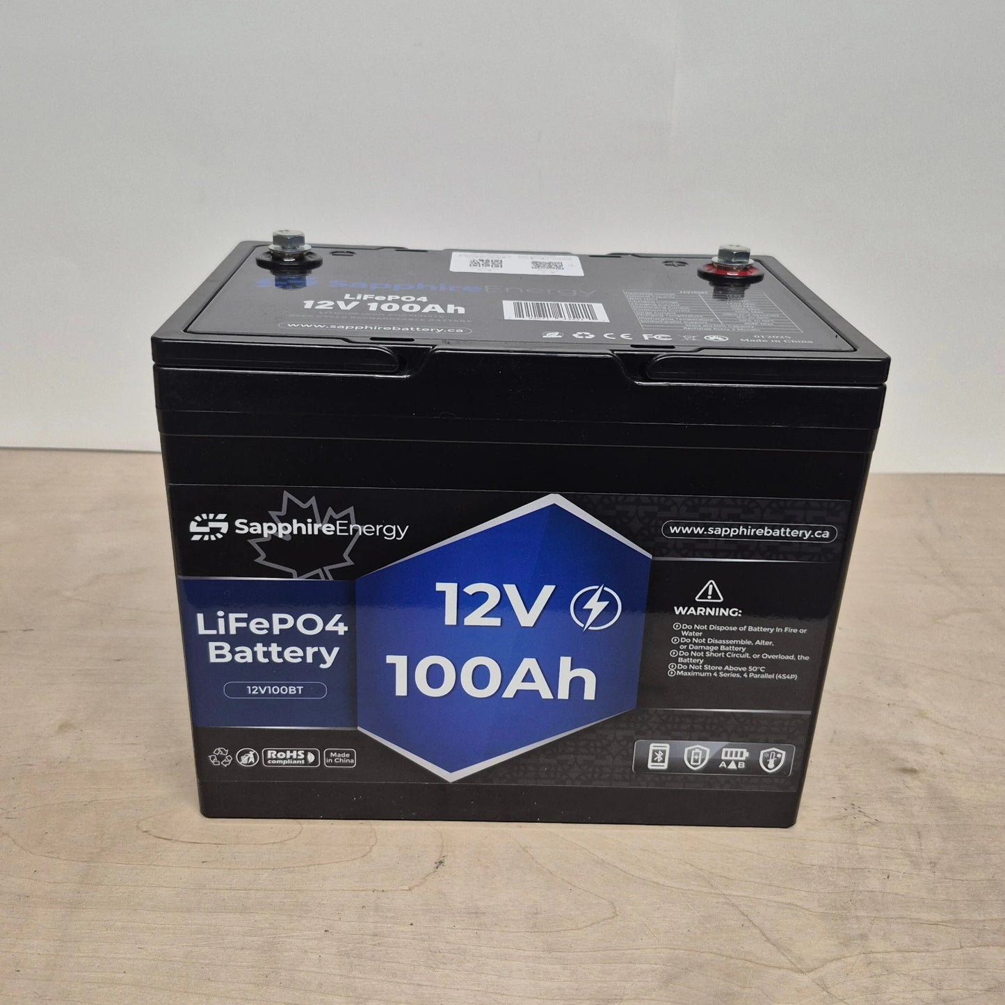 12V 100Ah Bluetooth 5.0 LiFePO4 Battery