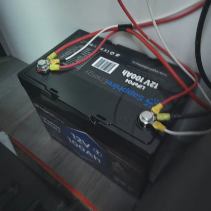 Sapphire 100Ah battery installed in a van for house power