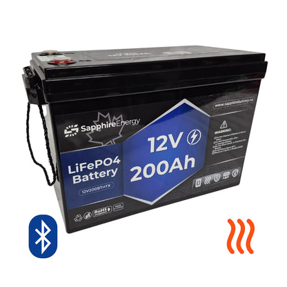 12V 200Ah Lithium Battery with Self Heating and Bluetooth 5.0
