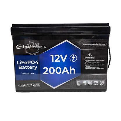 12V 200Ah Lithium Battery with Self Heating and Bluetooth 5.0 Front View