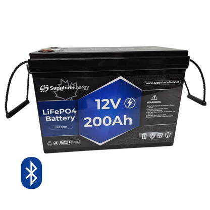 12V 200Ah Bluetooth 5.0 LiFePO4 Battery