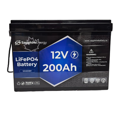 12V 200Ah Bluetooth 5.0 LiFePO4 Battery