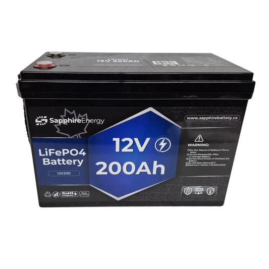 12V 200Ah Lithium Battery LiFePO4 100A Output 2560Wh