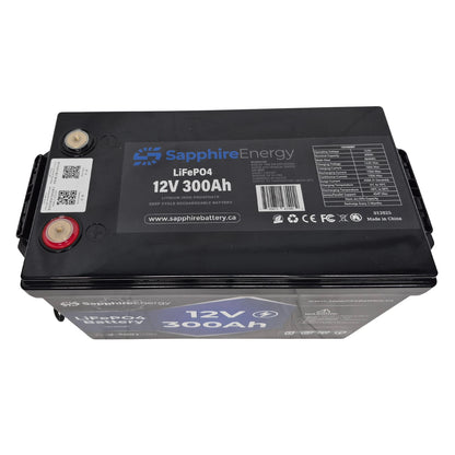 12V 300Ah Bluetooth 5.0 LiFePO4 Battery