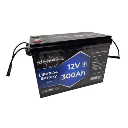 12 Volt 300Ah 150A BMS Lithium Battery LiFePO4 with carry handles