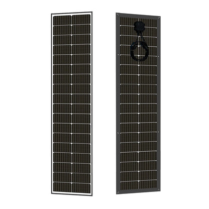 Two Lumera solar panels side by side on a white background