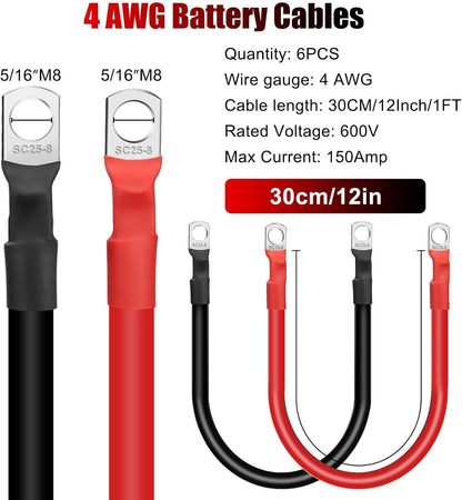 #4 AWG Battery Cable Set