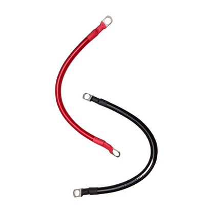 #2 AWG Battery Cable 12in Set w/ M8 Lugs