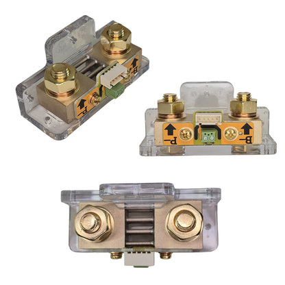 3 views of the sensing shunt monitor part of the BM02 Energy Monitor system