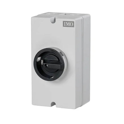Solar array disconnect switch on white background