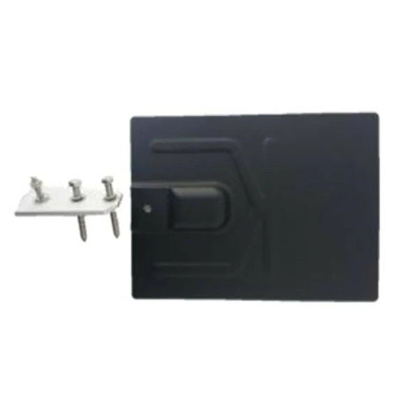 black roof flashing kit with aluminum bracket and lag bolts