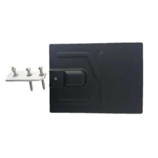 black roof flashing kit with aluminum bracket and lag bolts