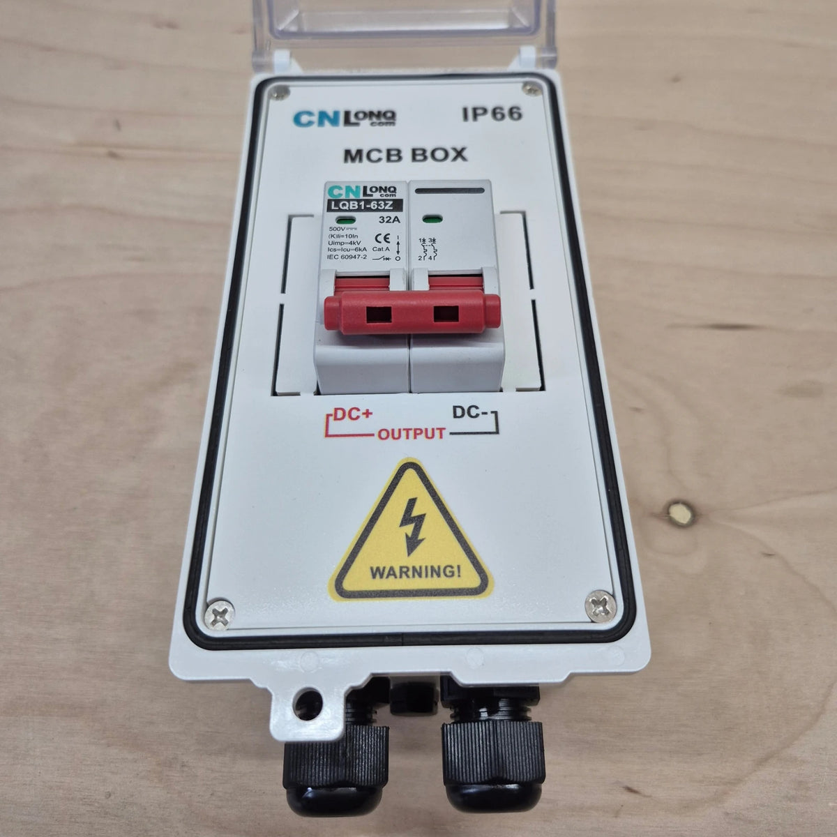 32A Solar Circuit Breaker Box Kit — 2-Pole 500V DC, IP66