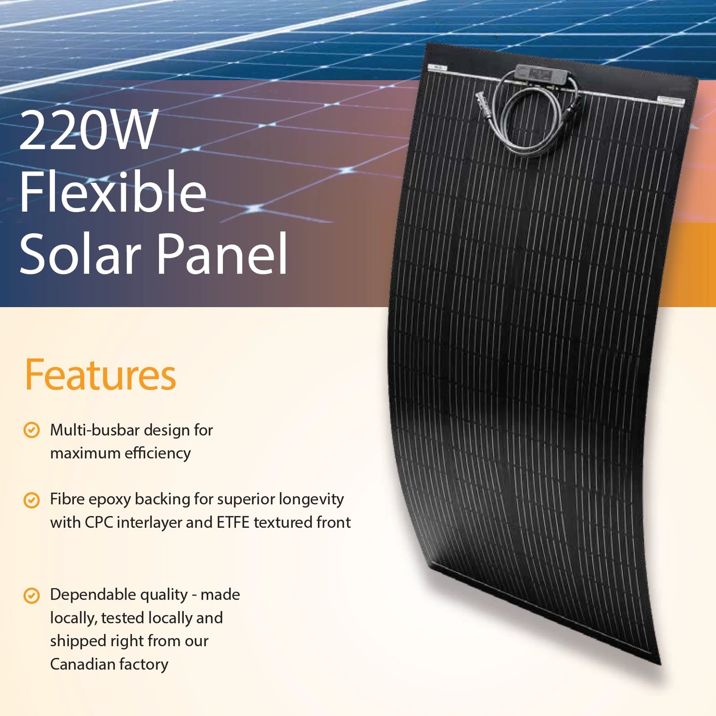 220W Flexible Solar Panel