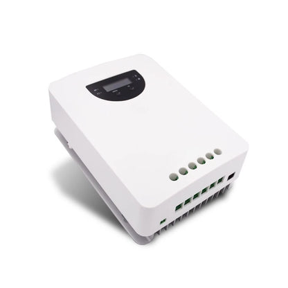 White solar charge controller on white background