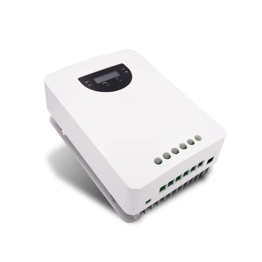 White solar charge controller on white background