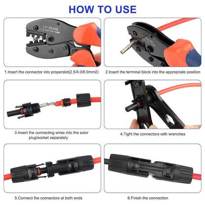 MC4 Solar Crimp Tool Kit – PV Connector Assembly Kit