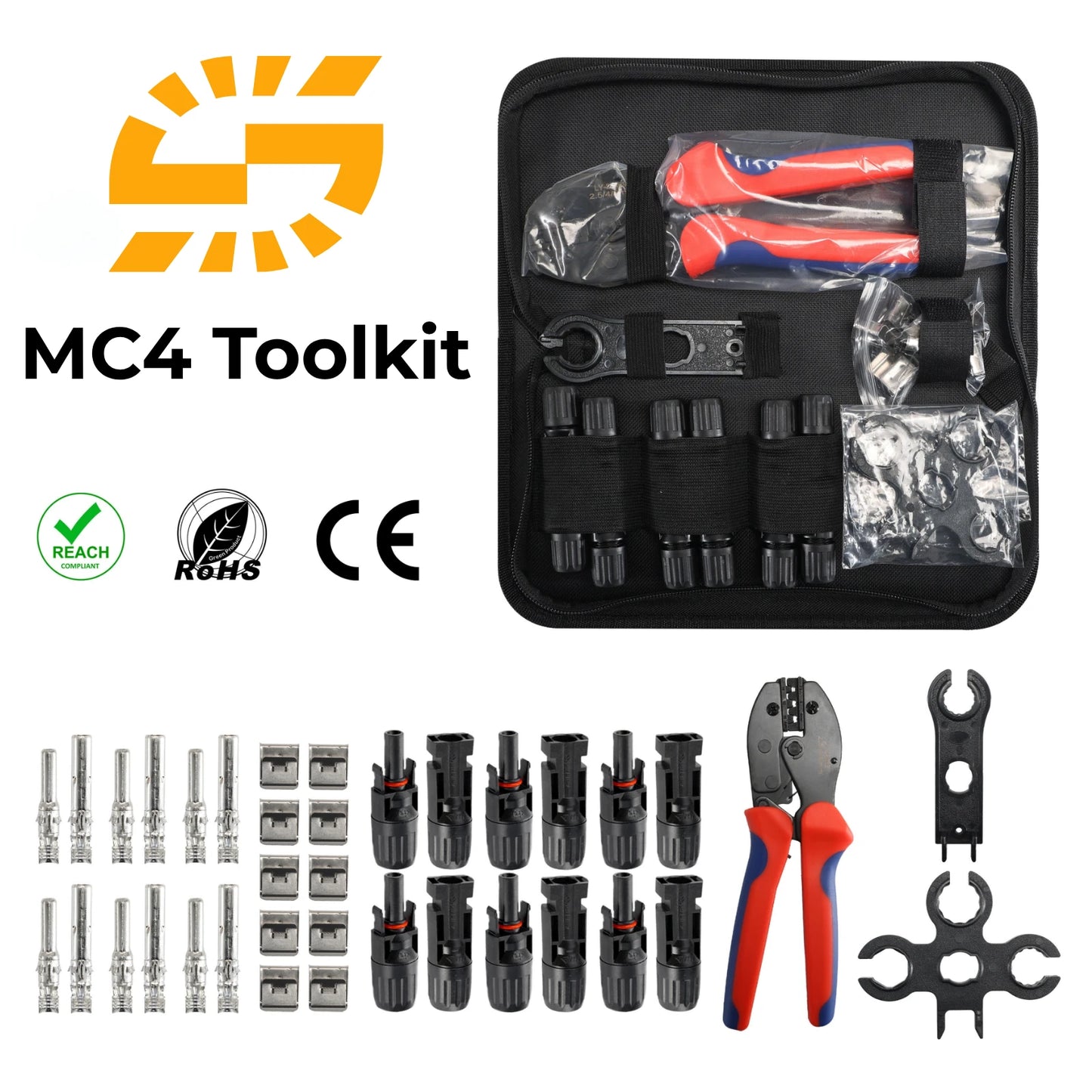 MC4 Solar Crimp Tool Kit – PV Connector Assembly Kit