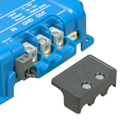 Victron 12-12 50A XS DC DC charger terminals shown on white background