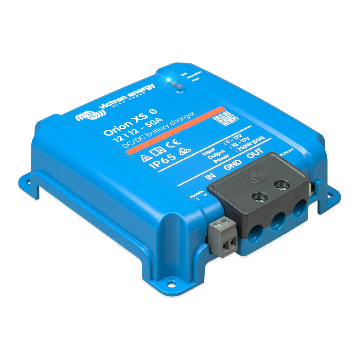 Victron 12-12 50A XS DC DC charger  shown on white background