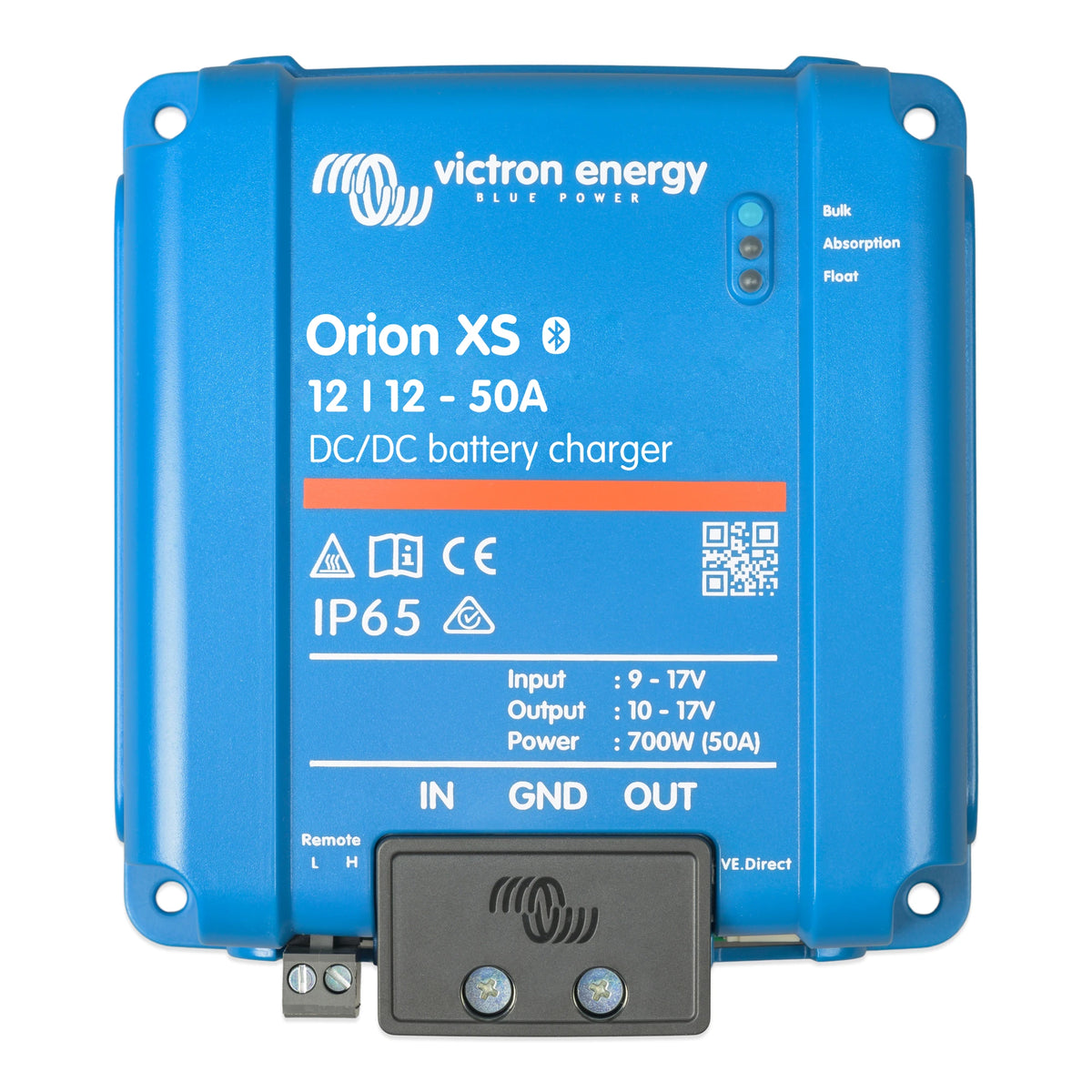 Victron 12-12 50A XS DC DC charger shown on white background