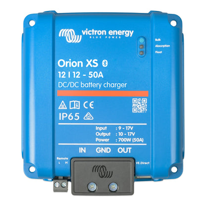 Victron 12-12 50A XS DC DC charger shown on white background