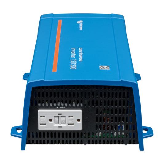 victron-phoenix-12v-1200va-ul458-inverter with GFCI Receptacle (End View)