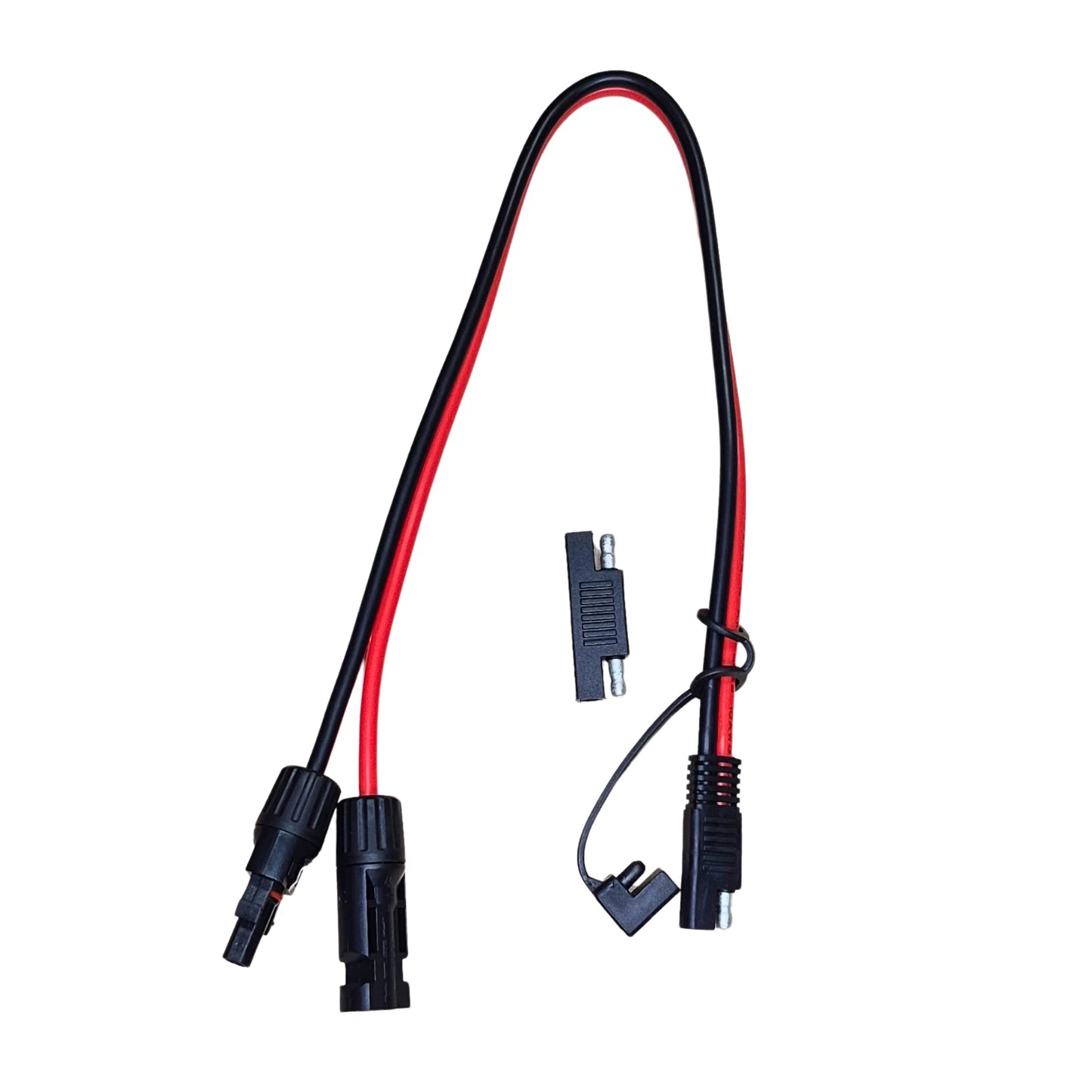 SAE 2 Pin Pigtail w/ Adapter (10 AWG 18")