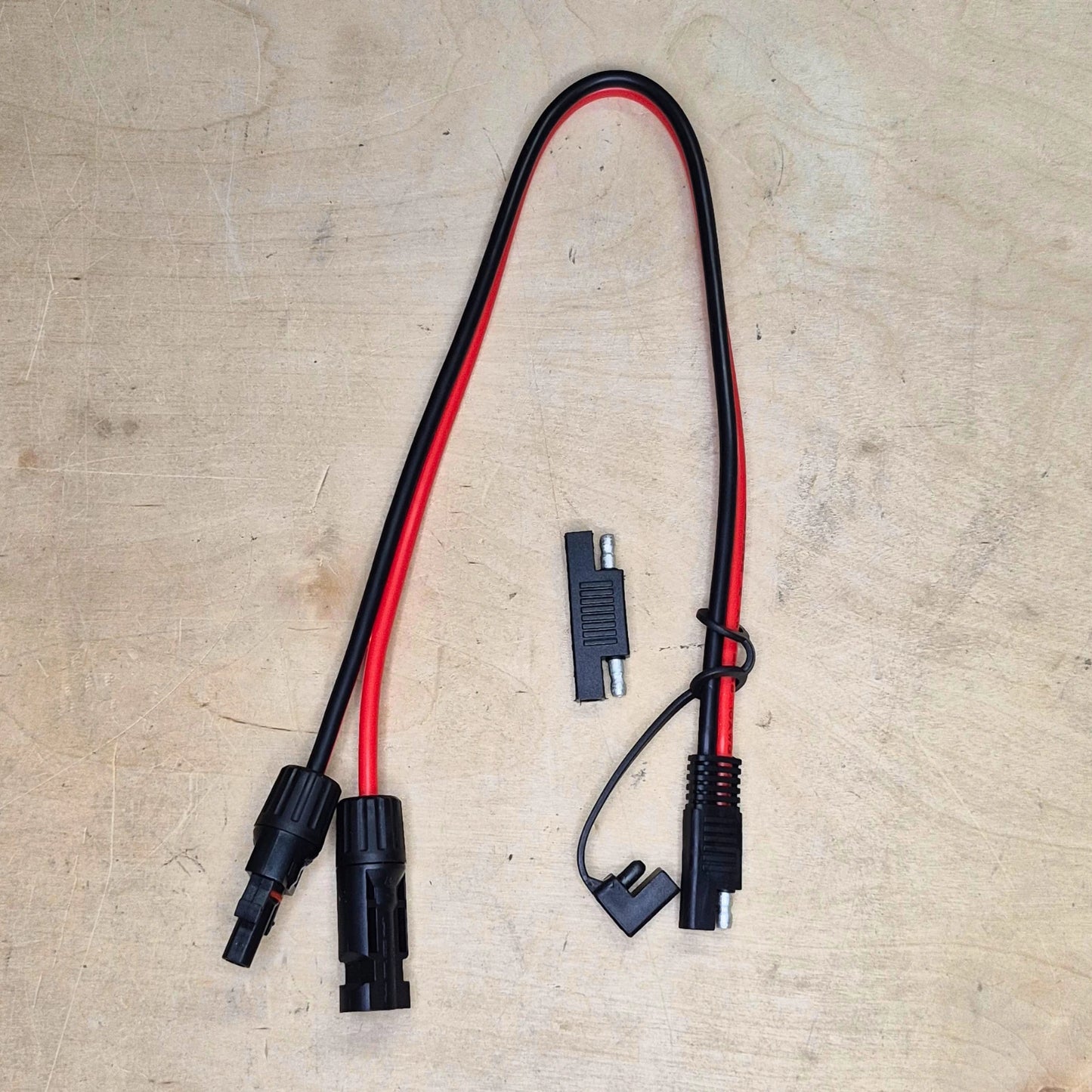 SAE 2 Pin Pigtail w/ Adapter (10 AWG 18")