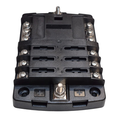 6-Circuit ATC/ATO Fuse Panel with Negative Bus