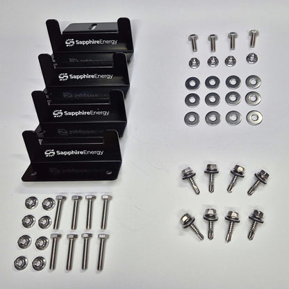 Solar Panel Mount Z-Bracket Kit BLACK