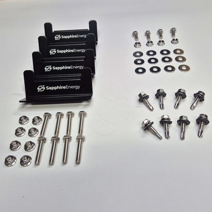 Solar Panel Mount Z-Bracket Kit BLACK